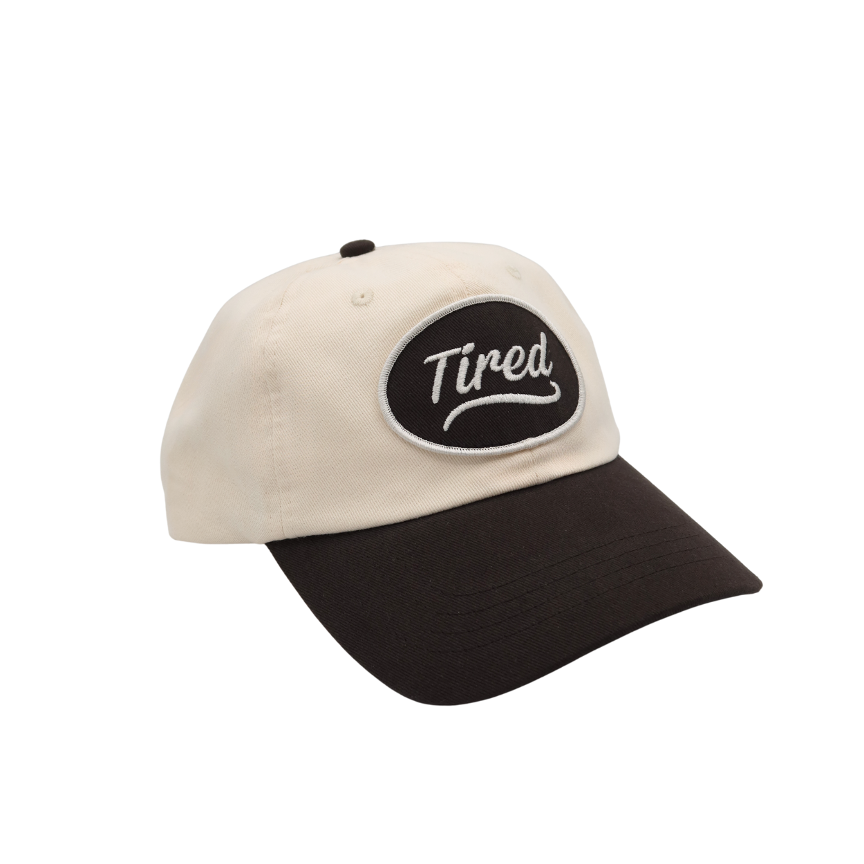 tired hat - bone + vintage black