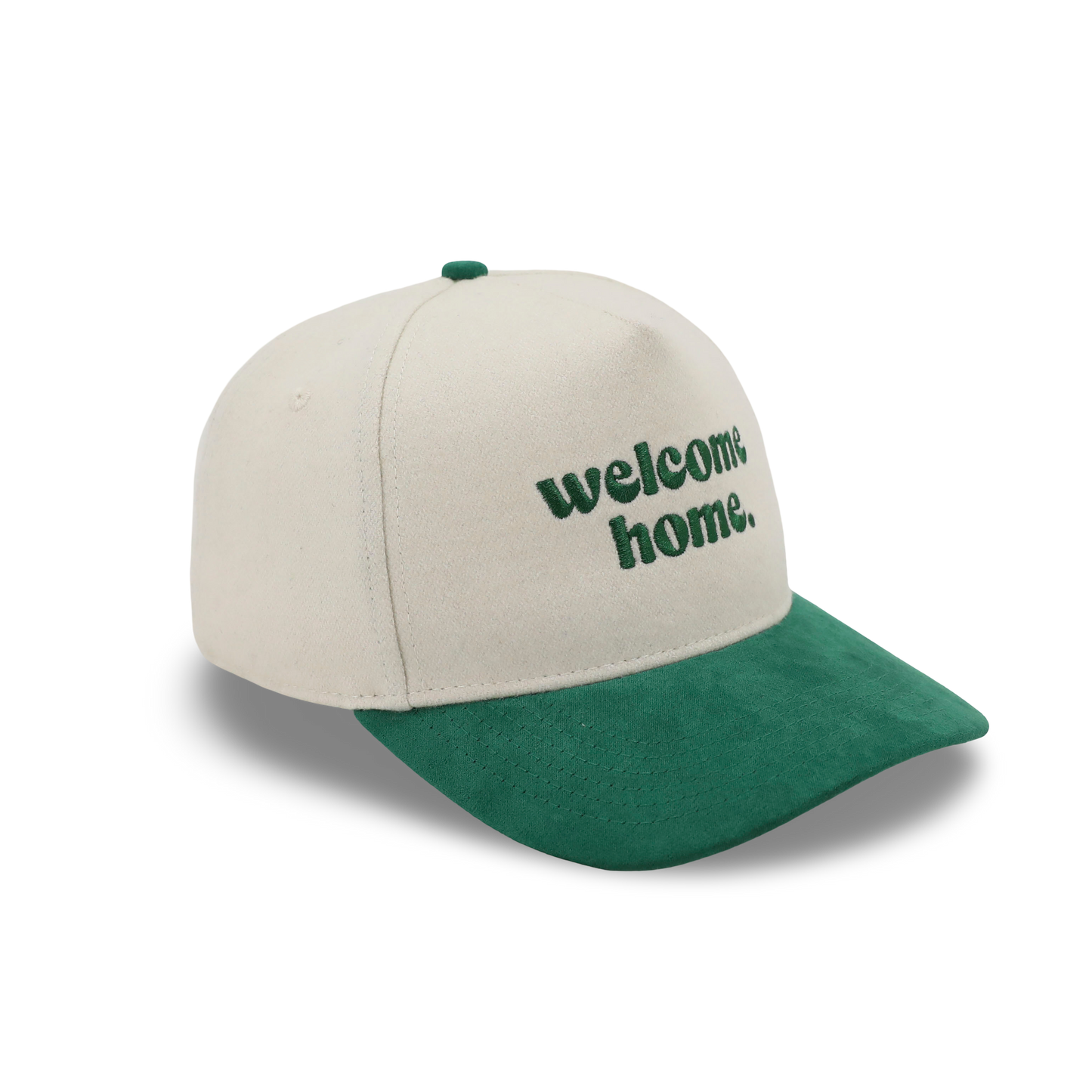 welcome home hat - bone + green