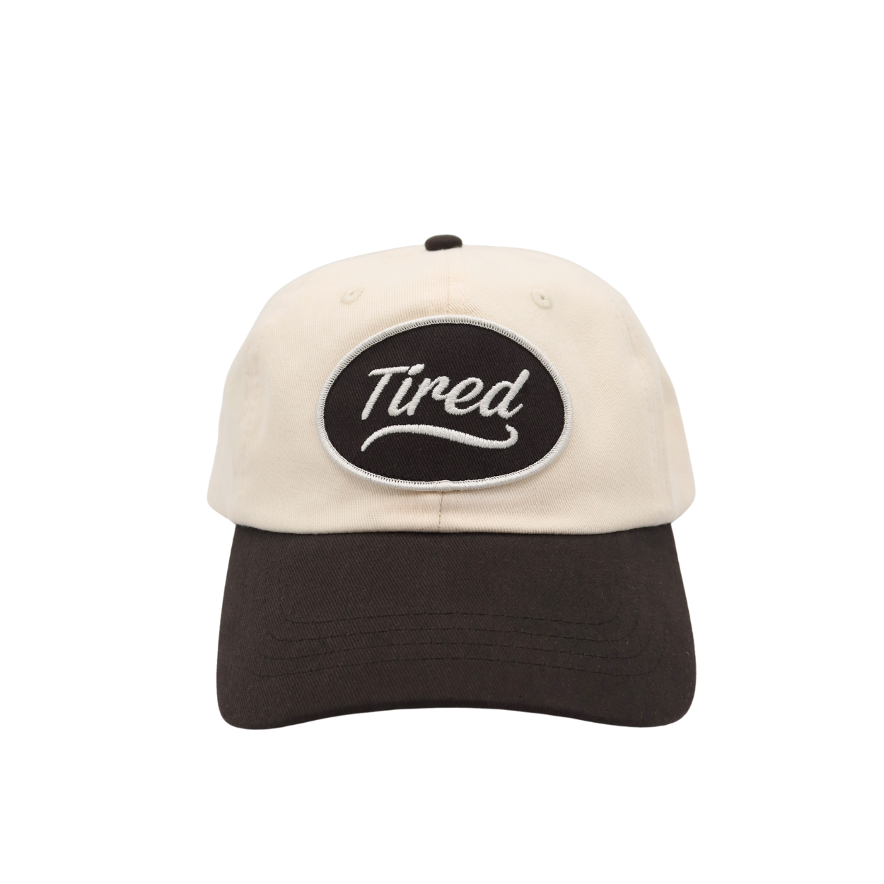 tired hat - bone + vintage black