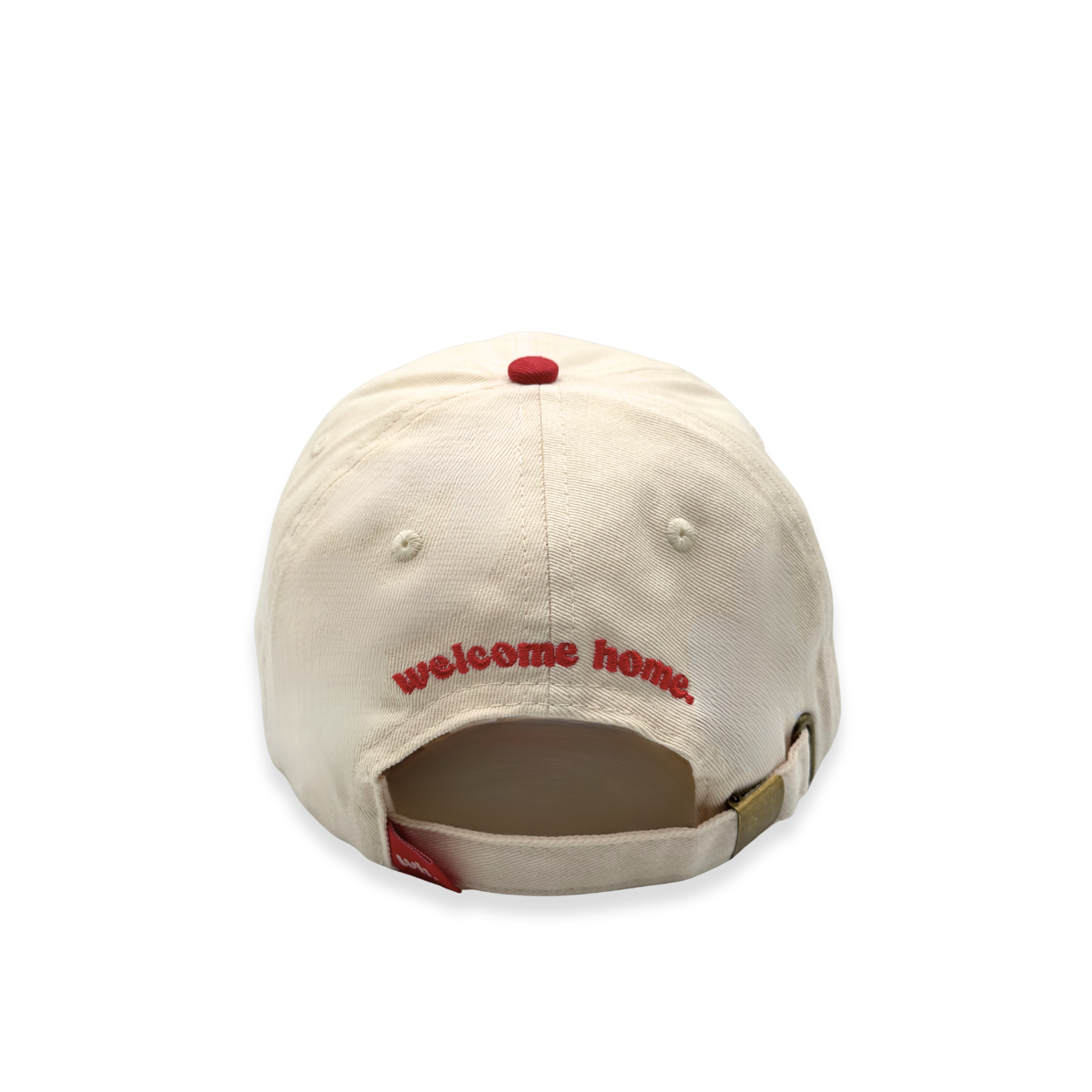 tired hat - bone + red