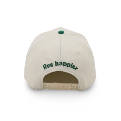 welcome home hat - bone + green