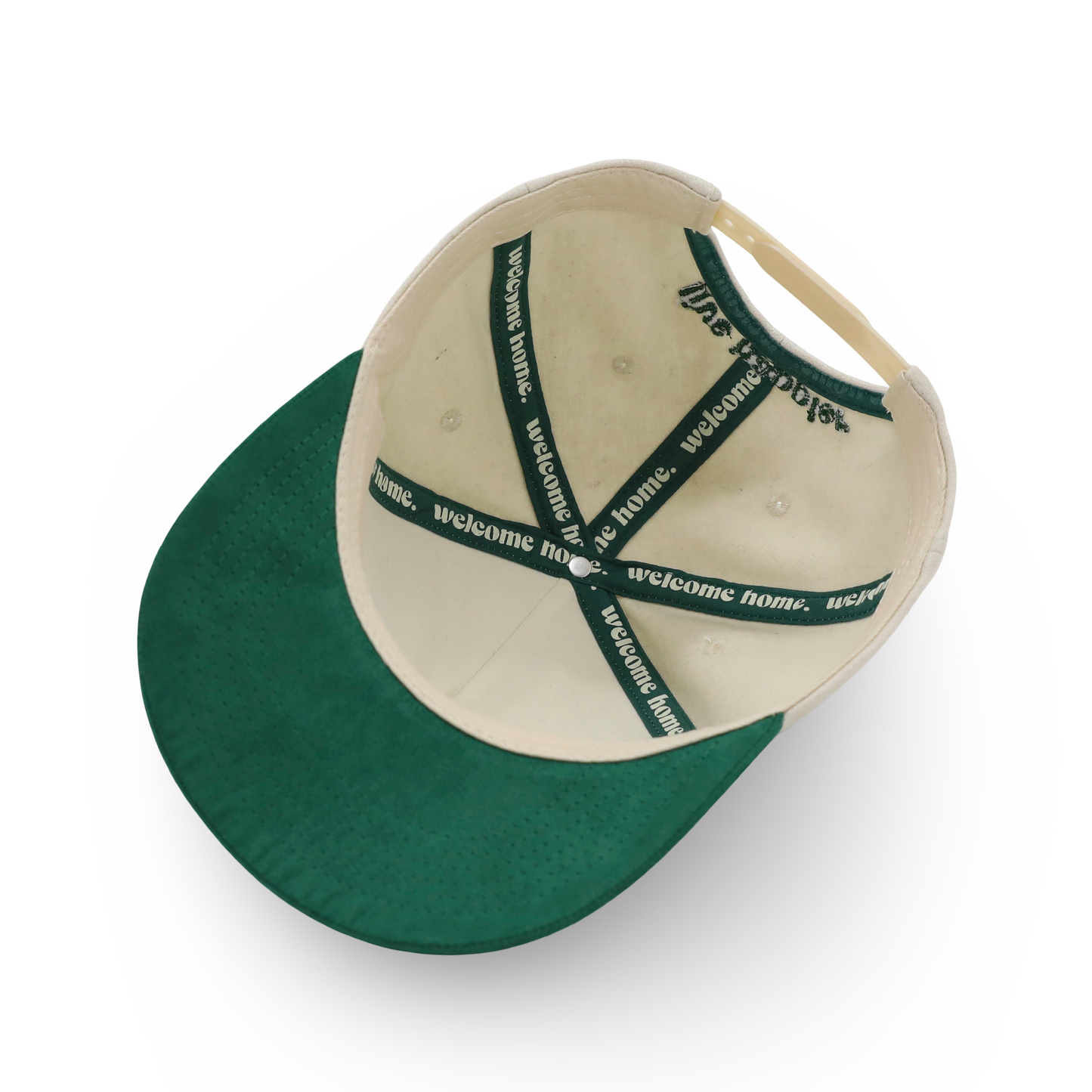 welcome home hat - bone + green