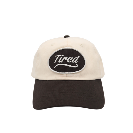 tired hat - bone + vintage black